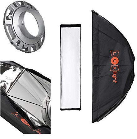 Stripbox & Honeycomb Grid Bowens Mount | LuxLight® | Softbox for Flash (Bowens - 20x90cm)