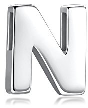 Candyfancy Buchstaben Silber 925 Anhänger Halskette Initialen Personalisierte A-Z