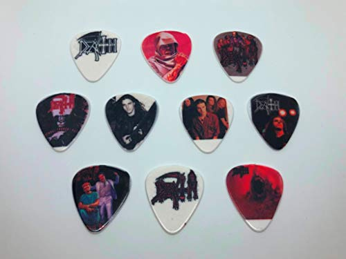 Death Gitarrenplektren (10 Plektren / 10 verschiedene Designs)