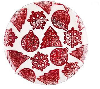 Excelsa Xmas Set 2 Piatti Portata/Panettone, Vetro