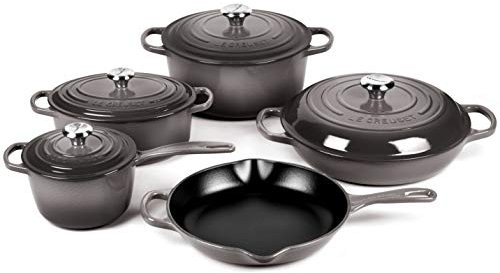 Le Creuset Signature Cast Iron Cookware Set - 9 Piece (Oyster)