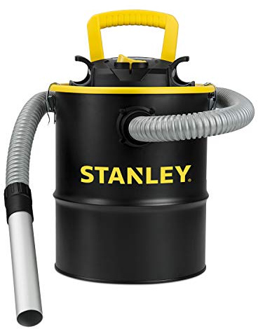 STANLEY Ash Vacuum Cleaner, Portable 4 Gallon Capacity Ash Vac Canister, Powerful 4 Peak HP Horsepower Motor, Ideal for Pellet Stoves, BBQ Grills, Wood Stoves, Fireplaces, Fire Pits, SL-18184