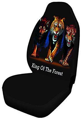 Wolf/Leopard Pattern Universal Autositzüberzug Schonbezüge Auto Vordersitze Sitzbezüge aus Polyester Stoff Auto-Sitzbezug Vier Jahreszeiten Auto-Zubehör Innenraum für Meisten Fahrzeuge,SUV C 1 Stück