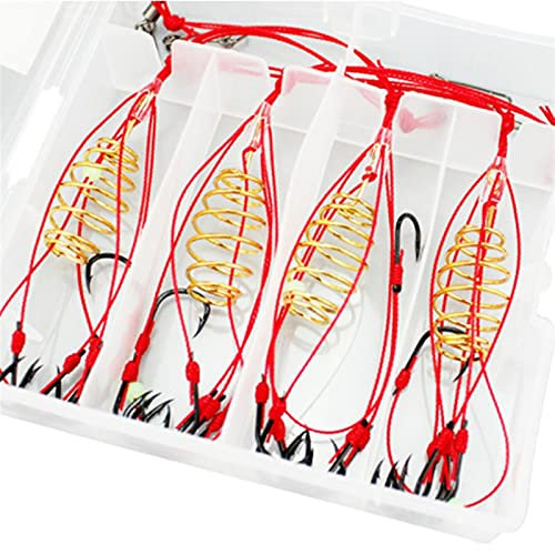 XXXXW Fischhaken/Angelhaken 4 Teile/Satz Angelhaken Köder Frühling Hängende Angelegenheit Edelstahl Feeder Lure Hohe Qualität Olivenform Fisch Werkzeuge Zubehör (Model Number : 10)