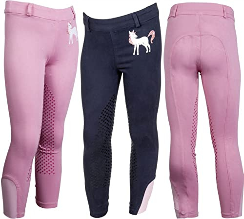 HKM Pony Dream Leggings de Montar, Rosa, 140 para Niñas