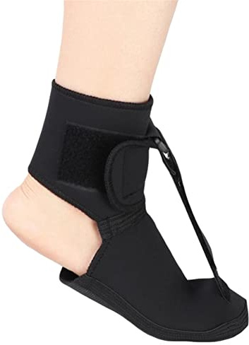 ExceptionCopper Compression Plantar Fasciitis Night Splint Sock,Plantar Fasciitis Support Dorsal Drop Foot Brace for Right or Left Foot,Soft Stretching Boot Splints for Feet, Sleep,S
