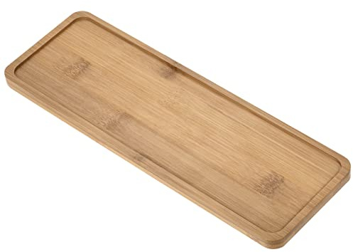 M METERXITY Jardinière Soucoupe - Bambou Rectangular Fleur Pot goute Plateau Appliquer pour Extérieur/Jardin (28x9.5cm)