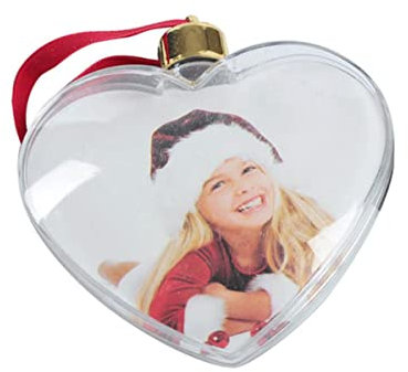 Weihnachtsbaum Hängende Kugel Dekoration Sternform Runde Fotokugel DIY Valentinstag Xmas Party Store Home Fenster Ornament-Herz,Tschechische Republik
