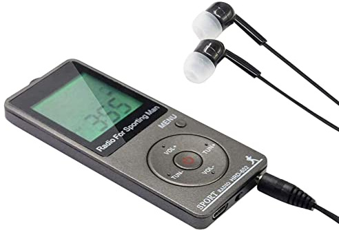 Lodokdre Radio portátil AM FM Radio personal con auriculares Radio con batería recargable, pantalla digital, radio estéreo