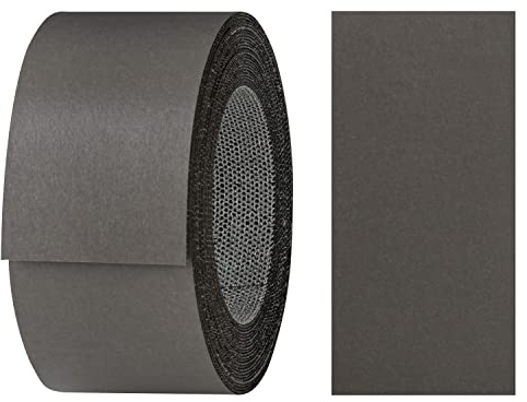 haggiy Ruban Thermocollant Mélamine - 40mm x 5m, Décor: Gris Graphite | Adhésif thermofusible, à repasser, pour étagères et panneaux, ruban de chant