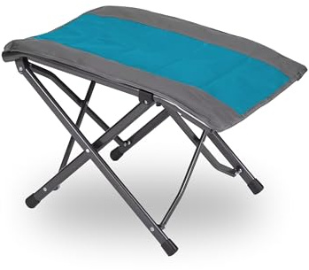 BERGER Siena Faltbare Beinauflage | Klapphocker Camping Fußhocker Outdoor belastbar bis 120 kg | Campinghocker klappbar mit Tragetasche | Campingmöbel Zubehör