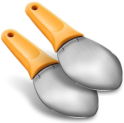 JOMIHONEY 2 Pcs Mango Slicer Cutting Tool, Watermelon Cutter Tool, Mango Splitter Dragon Fruit Prep Tool, Mango Pitter and Peeler with Non-Slip Handle Kitchen Tools for papaya, avocado, Kiwi