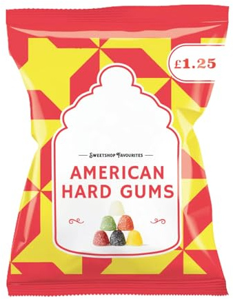 Bondds American Hard Gums Bags | Fruit Flavoured | Sugar Coated | No Artificial Colours or Flavours | 130g | (Pack of 6)