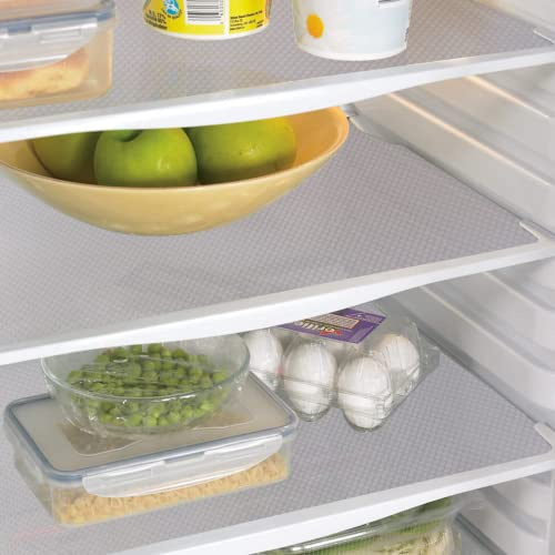 Aiosscd 15PCS Shelf Mats Refrigerator Liners Washable Refrigerator Pads Fridge Mats Drawer Placemats Home Kitchen Gadgets Accessories Organization for Top Freezer(White)