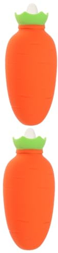 FOMIYES 2 Juegos De Bolsas De Agua Caliente Con Forma De Zanahoria De Gran Capacidad Para Aliviar Dolores Musculares Y Resfriados.