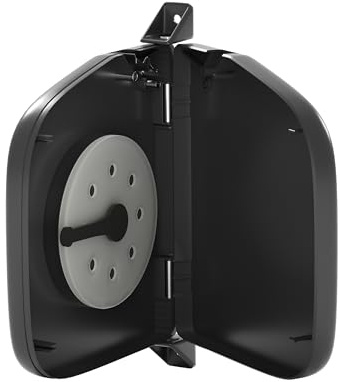 BAUHELD Rolladen-Gurtwickler Aufputz - Aufklappbar - Robuster Rollladen Aufwickler für Rolladengurt 14mm - 180 Grad Schwenkbar - Mini Rollo Gurtaufroller mit Lochabstand 155mm (Anthrazit, Ohne Gurt)