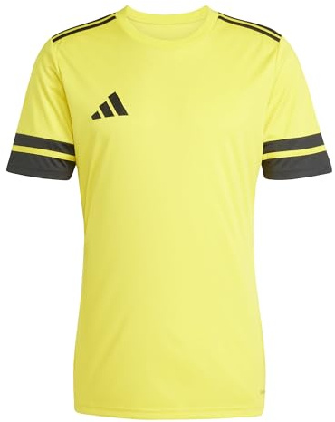 adidas Hombre Squadra25 Jersey Short Sleeve Shirt, Team Yellow/Black, L