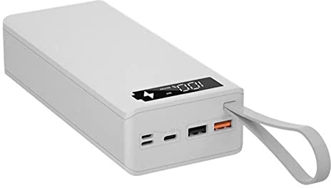 Rvvwhfn 16x18650 Scatola di Immagazzinaggio Batteria PD QC3.0 Carica Rapida FAI DA TE Power Bank Box Box 18650 Batteria Holder Box Bianco