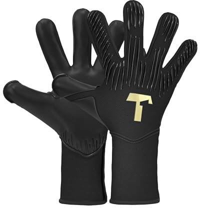 T1TAN Profi Torwarthandschuhe Herren Rebel Fingerschutz, Größe 6-11, Torhüterhandschuhe Erwachsene, Tormannhandschuhe Jugendliche, Fußball Torwart