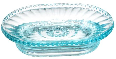 RORPOIR Vassoio Porta Sapone Trasparente Elegante Con Superficie Decorativa Per Bagno E Cucina Portasapone E Resistente Accessorio Necessario Per Decorare E Asciugare Sapone