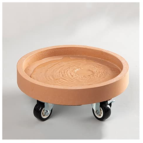 Support de pot de fleurs avec roulettes pour déplacer les pots de fleurs et pots de fleurs avec soucoupe ronde de 20 à 50 cm, soucoupe pour plantes, chariot de jardin pour une mobilité et un drainage