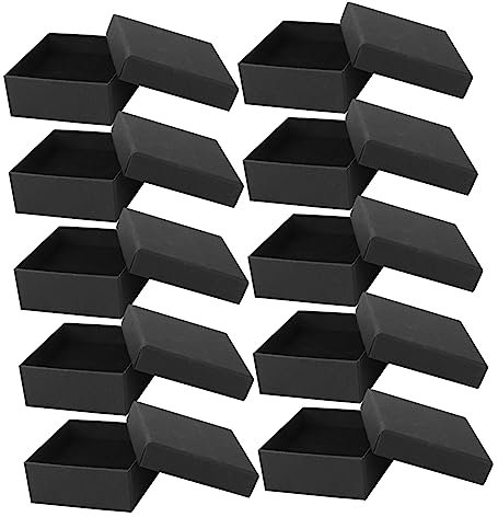 Holibanna 10stücke Schmuckverpackungsboxen Aus Karton Für Ohrringe Und Halsketten Robust Und Langlebig Klassisch Schwarz Und Klein Für Schmuckaufbewahrungsboxen Und Geschenke