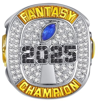 HYKJSHED 2025 Fantasy Football Ringe, Sammlerstücke for Vatertag, Meisterschaftsringe, FFL-Meisterschaftsringe, Fan-Erinnerungsstücke, Fußball-Displays for Freunde und Displays