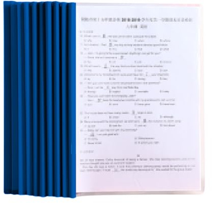 Plastica A4 Rapporto Copertina,A4 Copertine Per Rilegatura,Cartella Di File Con Barra Scorrevole,10 Fogli Copertina Per Report Con Clip,Plastica Documento Copertine Rilegatura Cartella Di File,Blu