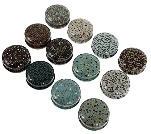 HIAKDOFT Latas De Vela De Hojalata Mini 12 Unidades Pequeñas Redondas Resistencia Al Calor Para Velas De Té Artesanales Bricolaje Almacenamiento Compacto Para Hacer