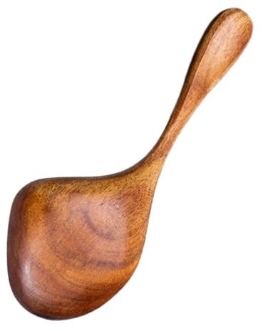 OUNONA Cuchara Sopera De Madera Para Salsa Mango Seguro Superficie Lisa Utensilio Cocina Hogar Para Servir Comida y Olla Caliente