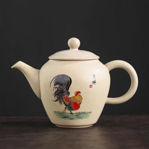 Set Di Tazze Da Tè Teiera Da Gallo Dipinta A Mano 200 Ml Teiere In Ceramica Antica Cinese Bollitore Per La Casa Accessori Per Set Tè Portatili Viaggio Set Da Tè Pomeridiano(C)