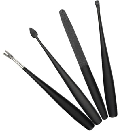 EPIGEIST Kit D'outil de Manucure en Acier Inoxydable Compact et Léger Coupe-cuticules et Fourchette pour Peau Morte, pour Usage Salon et Domicile