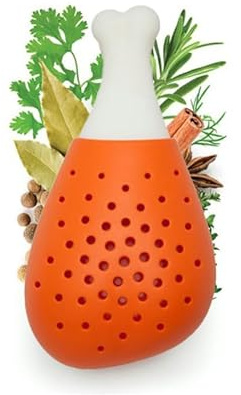 Food-Grade Silicone Chicken Drumstick Spice Infuser - Leak-Proof, Dual-Chamber Herb Ball for Soups, Stews & Broths, Dishwasher Safe & Heat-Resistant