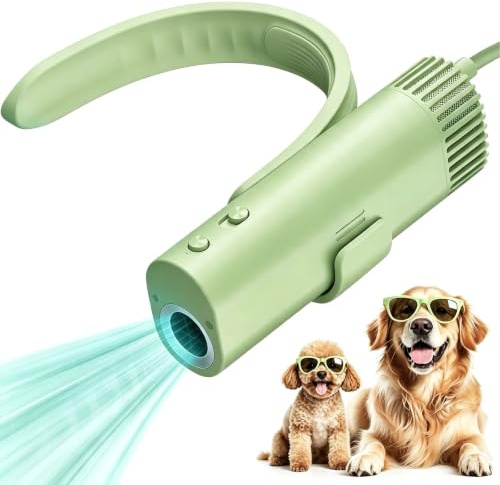 Hands-Free Pet Hair Dryer with Low Noise High Speed 1400W Brushless Motor 80m/s Airflow Speed 40dB Volume for Pet Pet