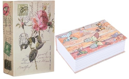 Lot de 2 Coffre-Fort de Livre,180*115*55mm Coffre-Fort Caché avec Serrure Combinaison, coffre-Fort Forme Livre Serrure Combinaison, Dictionnaire livre Secret Coffre-fort Sécurité, Argent Clés Bijoux