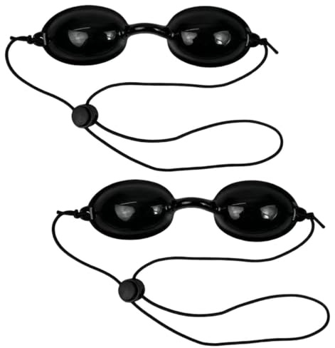 Vwejofff 2 Pcs Sunbed Goggles for Eye Protection,Red Light Safety Glasses for Women Tanning, UV Blocking Eyewear for Sunbathing IPL LED Therapy