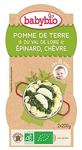 Babybio Petit Bol Légumes Trio de Pomme de Terre du Val de Loire Epinard Chèvre 8+ Mois 400 g