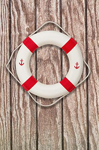 mare-me Deko Rettungsring Anker rot und weiß, 50cm