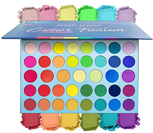 Beauty Glazed 39 Färger Ögonskugga Pulver Palette Glitter glänsande gyllene ögonskugga Mycket pigmenterad skimmer Matt metalliskt vattentätt slätt pulver, naturligt lysande ögonmakeuppaletter