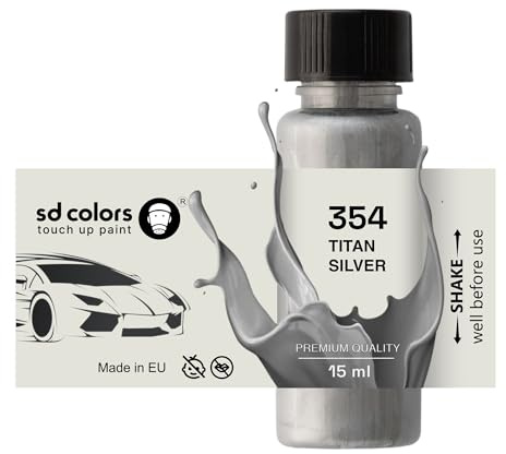 SD COLORS Neue lackstift Titan Silber 354 Reparatur KRATZEN 15 ml (Farbe)