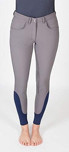 PFIFF 102826 Reithose 'Damiana' Damen Silikon Grip Vollbesatz, grau 46