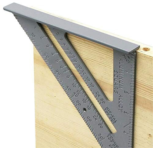 LJJYD Dreiecklineal aus Aluminiumlegierung, Winkelmesser mit hoher Präzision, imperialer Anschlagwinkel, Werkzeug für Tischleringenieur, imperial, für Tischler, Rahmen, Dach, Gebäude