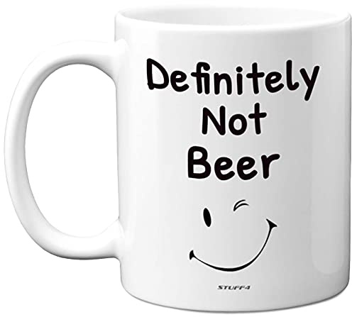 Stuff4 Definitely Not Beer Funny Mugs, Beer Gift | 11oz Ceramic Dishwasher Safe Premium Mugs, Office Gifts for Women, Rum for Men, Funny Work Mug