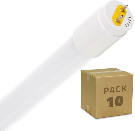LEDKIA LIGHTING Tubo LED T8 G13 60 cm Cristal Conexión un Lateral 9W 120lm/W (Pack 10 un) No Flicker 6000K Blanco Frío No T8