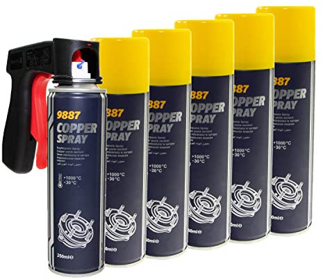 MANNOL 9887 Lot de 6 flacons de pâte à cuivre avec poignée pistolet 250 ml