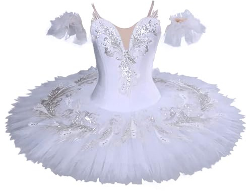MTPLOP Swan Lake Performance Costume Ballet Dress White Sarong Competition Tutu Kids Adult Ballet Puffy Skirt