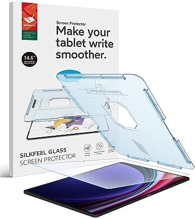 BERSEM Verre Trempé pour Samsung Galaxy Tab S10 Ultra/ S9 Ultra/ S8 Ultra 14,6 Pouces, Protecteur D'écran avec Outil D'installation Facile, HD Clair, Toucher Soyeux