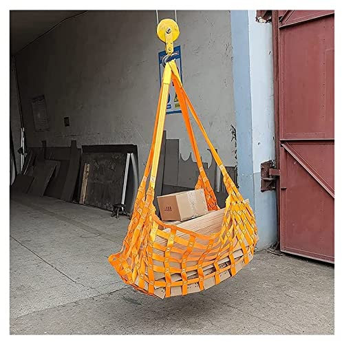GUODDM Hebenetz - Polyester-Frachthebenetz, Aufgehängter Anhebender Maschengurt, Anhängernetz, Hebenetz Für Industrielle Be- Und Entladewerkzeuge/Gartenkletternetz, Anpassbar, Orange