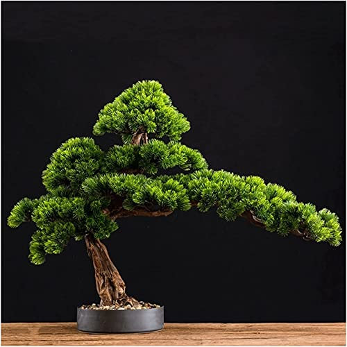 UZOURI 15 Zoll Künstliche Bonsai Willkommenskiefer, Simulation Topfpflanze für Eingang Wohnzimmer Shop Gefälschte Pflanzendekoration