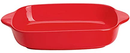 Lasagnera Piatto da forno in ceramica, 450 ml grande panettiere rettangolare, bakeware for cucinare, cucina, torta, cena for banchetti e uso quotidiano Teglie da Forno (Color : Red)